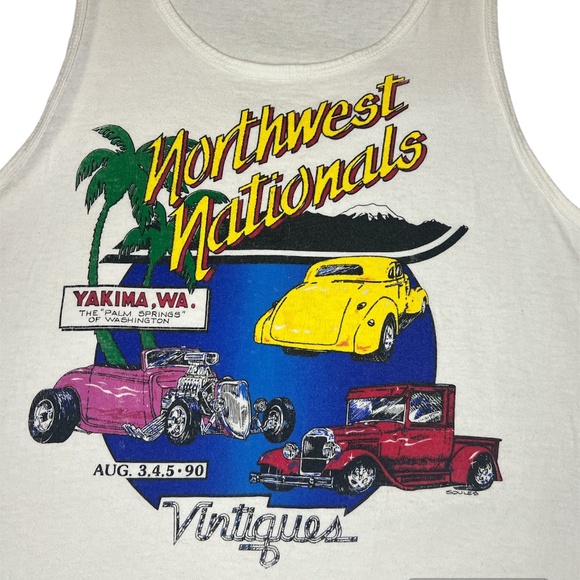 Vintage Northwest Nationals Washington Car Show 1990 Tank Top M - Picture 2 of 3